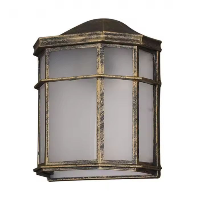 FABRILAMP Aplique Exterior Aluminio Bellatrix 1xe27 Negro/Oro 25x11x19,5 Cm IP44 - Faroles - 1