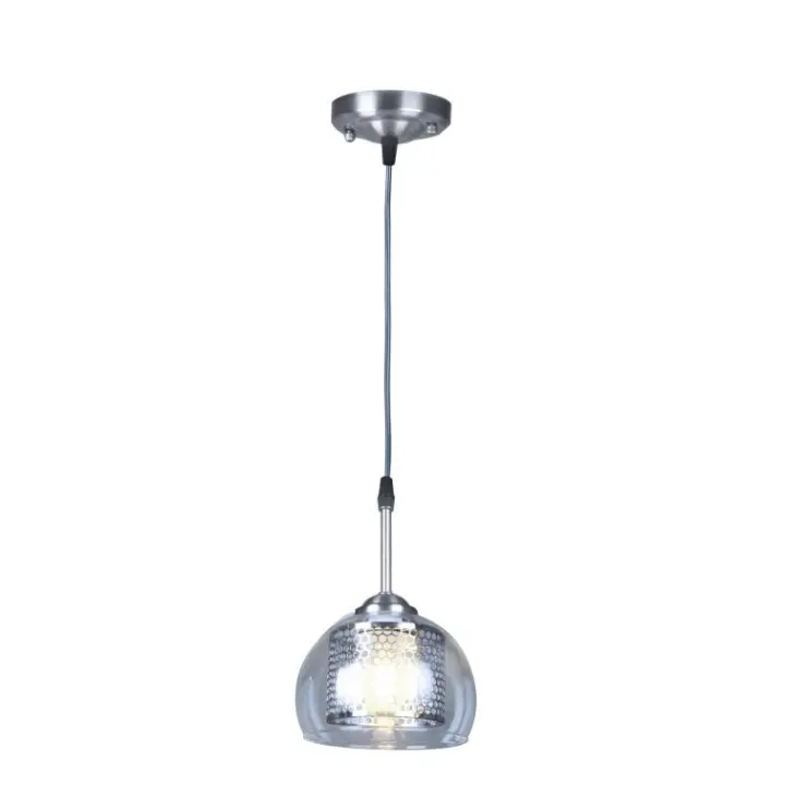 LedHogar  LÁMPARA COLGANTE. LUZ DE TECHO. MATERIAL METAL. COLOR CROMO. LUZ E27 , 60W. REF. 709 - 1