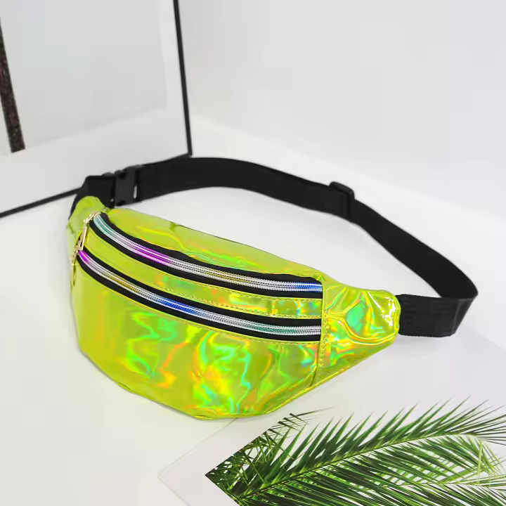 Bolso De Cintura Holográfico Para Mujer Y Hombre Bolsa De Viaje De Playa Estilo Fashion Material PVC Bolsa De Hombro Para Fiesta Y Viajes - 1