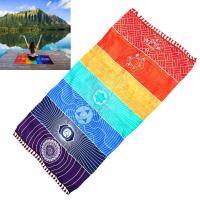 Alfombra Moderna Para El Hogar Alfombrilla De Playa Arcoíris Para Dormitorio Y Sala De Estar Tapiz Colgante De Entrada Toalla De Yoga Antideslizante Tejida Con Diseño De Rayas - details 3