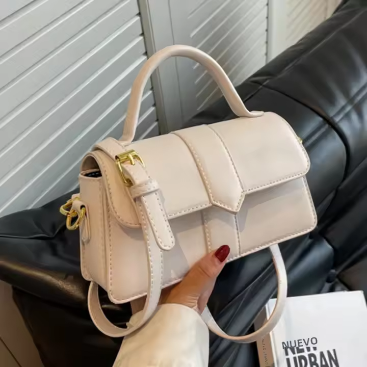 Bolso De Hombro Para Mujer Estilo Versátil 2025 Moda Texturizada Cuadrado Pequeño Bolsa De Mensajero Versátil Bolsa De Comercio - 1