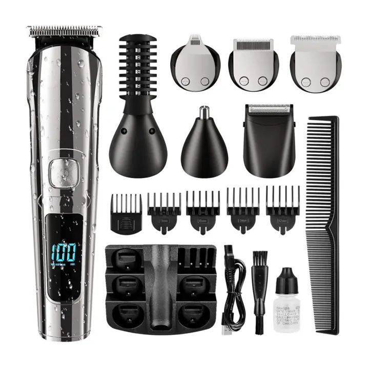Beard Trimmer for Men, Hair Trimmer,  Mustache Body Nose Ear Facial Cutting Shaver, USB Rechargeable - 1