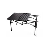 Mesa plegable negro multiuso para jardín, picnic, camping, pesca y playa de 91.5 x 55 x 50 cm - details 2