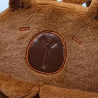 Bolso De Hombro Capybara De Peluche Gran Capacidad Estudiantes Escuela Bolsa De Mano Dolly Cartoon Para Parejas Bolsa De Viaje Suave Cierre De Cremallera - details 2
