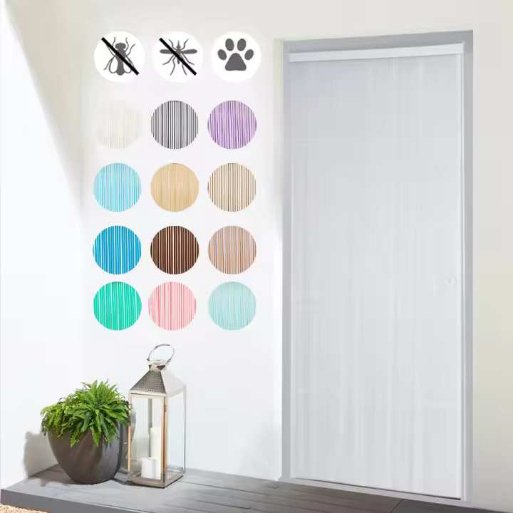 Cortina Plana de PVC Anti insectos para Puerta Exterior o Interior, Material PVC – Libre de Insectos - 1