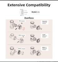 Termostato de radiador Maxcio Wifi, termostato inteligente digital con concentrador compatible con Amazon Alexa y Google Home, ahorra en calefacción. - details 5