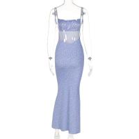 Vestido Largo Sin Mangas Elegante Para Mujer Hawthaw Con Estampado Floral Bodycon Espalda Descubierta Para Verano 2024 - details 36