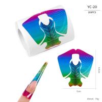 100pcs Formas De Uñas Artísticas Para Gel UV Extensión De Acrílico Estampado Francés Herramienta De Manicura Stencil Adhesivo Creativo Y Conveniente Para Uso Profesional O Doméstico - details 23