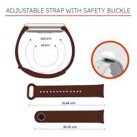 Ociodual Correa de Recambio Compatible con Xiaomi Mi Band 9 y Mi Band 8, de color Borgoña, Repuesto de Silicona Suave Flexible Sport Goma Transpirable - details 6