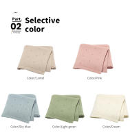 Manta de Algodón para Bebe, Manta Tejida para niños y niños, 90x70cm, cochecito Súper suave para recién nasido, envoltura para envolver, Saco de dormir a Cuadros para CUNA sólida a la moda - details 6