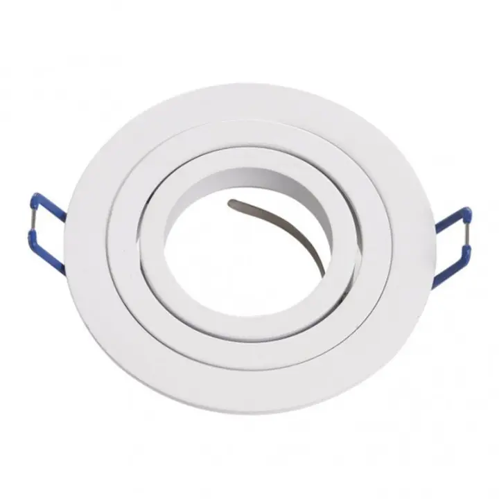 FABRILAMP FAB 14348RE01 | Empotrable Orientable Cenote 1xgu10 Redondo Blanco 2x9,2x9,2 Cm 8 De Corte.c/portalampara - Ahorro de Energía - Fácil Instalación - Iluminación Ajustable - Diseño Moderno - Alta Calidad - 1