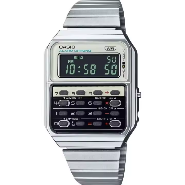 Casio Reloj Digital para Unisex Adulto de Cuarzo con Correa en Acero Inoxidable CA-500WE-7BEF - 1