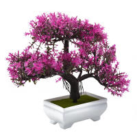 Plantas Artificiales Bonsái Pequeño Árbol En Maceta Flores Falsas Ornamentos Para Decoración De Hogar Sala De Estar Mesa Hotel Jardín - details 5
