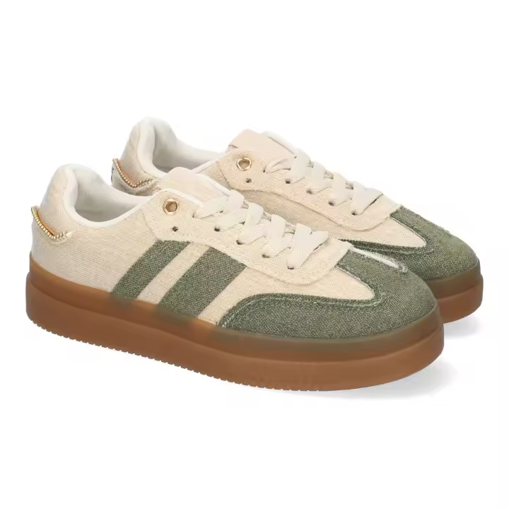 PuntoSalao Deportivas planas cómodas para mujer color verde XX-83 - 1