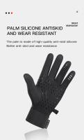 Guantes De Ciclismo Para Invierno a Prueba De Viento Táctiles Cálidos Y Resistentes Al Agua Para Hombres Y Mujeres Guantes De Motocicleta No Esmerilados De Silicona Antideslizantes - details 7