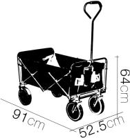STARLEY-Carrito de Compras portátil, Carrito de Playa, Carrito Plegable de Viaje, transportador de jardín con Ruedas,91 x 52.5 x 64 cm - details 3