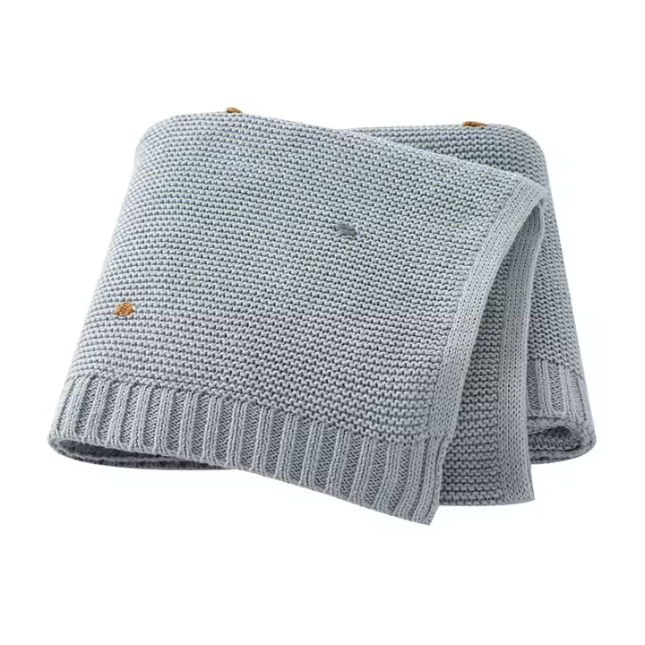 Mullas De Bebé Recién Nacido 90*70cm Tejidas Ultra Suaves De Algodón Para Niños Y Niñas Edad 0-24 Meses Manta De Abrazo Para Niños Y Niñas - 1