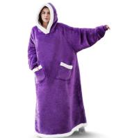 Manta De Flannel Super Larga Con Mangas 120/150cm Sudadera De Invierno Para Hombres Y Mujeres Abrazable De Peluche Gran Tamaño Para Ver Televisión - details 11