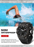 Reloj De Pulsera Deportivo Militar OFNS Para Hombre Estilo G Lujo Cuarzo Analógico Resistente Al Choque Con Pantalla LED Y Digital Impermeable 5Bar - details 14