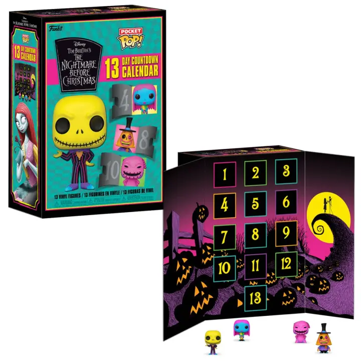 Funko Pop! Pesadilla Antes de Navidad - Calendario de Adviento 13 Days Blacklight,  63959 - 1