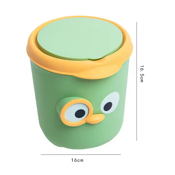 Bandeja De Papel Para Escritorio Mini Ecológica De ABS Con Tapa Simple Para Oficina Y Hogar Pequeño Almacenamiento De Basura Para Cocina - 1