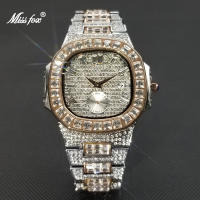 Reloj De Pulsera De Cuarzo Para Hombre MISSFOX Clásico Lujo Con Diamantes Full En Plata Acero Inoxidable Resistente Al Agua Y Shock - details 20