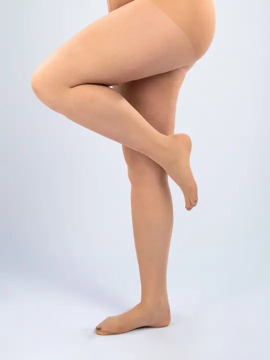 Pantimedias De Seda Ultrafinas Para Mujer Talla Grande Cintura Alta Modeladora Sólida Confortables Y Elegantes - 1