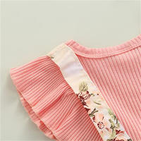 Vestido De Princesa Para Bebé Niña De Algodón Con Volantes Y Mariposa Floral Vestido Casual Veraniego Para Recién Nacidos 0-18 Meses - details 0