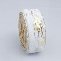 Cinta De Velocidad Blanca Para Decoración De Navidad 1M Ancho 5CM Cinta De Foil Caliente Para Arbol De Navidad Y Coronas - details 2