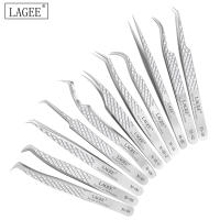 Aguja Para Pestañas LAGEE De Acero Inoxidable 420 Con Agarre De Diamante De Lujo Precisión En Volumen Para Maquillaje De Cejas - details 0