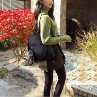 Mochila Impermeable Para Mujer Estilo De Moda Oxford Con Borla Y Pelota De Pelo Gran Capacidad Para Viajes Y Escuela - details 1