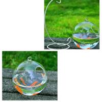Acuario De Vidrio Transparente Con Soporte Para Decoración De Hogar Forma Redonda/Cuadrada Vaso De Peces Con Soporte De Colgante - details 7