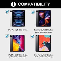 FGNS Funda con Teclado para iPad Air 13 Pulgadas 2024/iPad Pro 12.9”(3.ª 4.ª5.ª, 6.ª generación - 2018/2020/2021/2022),  Carcasa PU rotectora Delgada con Ranura de Lápiz,Funda Teclado Español Ñ ,Teclado Inalámbrico Bluetooth Desmontable - details 0