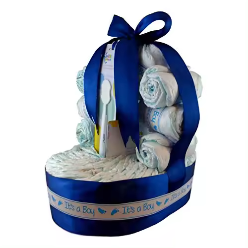 Tarta De Pañales Con Forma De Cesta + Pack De Seguridad Niño - Tiernos Momentos - 1