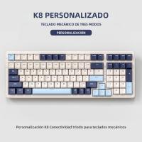 Teclado Mecánico Inalámbrico K8 Para Gaming Con Retroiluminación Hot Swappable Bluetooth 2.4G Y Cable Lineal Rojo Para PS4 PC Win Mac - details 17