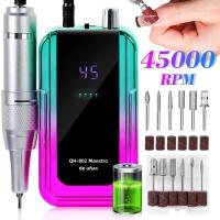 Máquina De Uñas Eléctrica Recargable 45000RPM Con Conector USB Set De Perforación Para Esmalte Remover Y Manicura Bajo Ruido - details 3