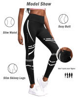 Leggings De Patrón Geométrico Para Mujer Pantalones De Yoga Sin Costuras Fitness Running Alto Cintura Tallas Grandes Ropa De Gimnasio - details 1