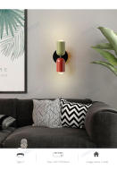 Lámpara De Pared Moderna Nórdica Para Sala De Estar Dormitorio Y Niños Iluminación Básica E27 Decoración De Hogar Beige Negro Azul Gris Verde Rosa Rojo Blanco Amarillo - details 17