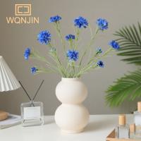 1pc Girasol Artificiales De Seda 3 Cabezas Guirnalda De Navidad Para Decoración De Hogar Y Boda Adorno De Vaso De Flores - details 0