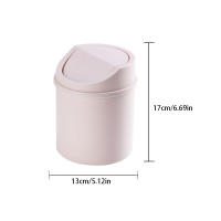 Mini Papelera De Escritorio Pequeña Cubeta De Basura Con Tapa Para Dormitorio Almacenamiento De Espacio Limpia Casa Y Oficina - details 8