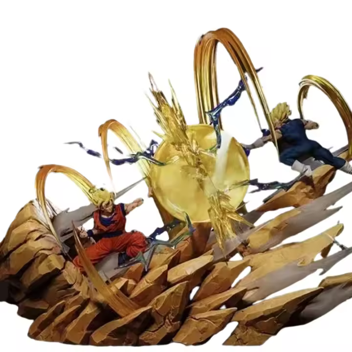 Figura De Acción Dragon Ball WCF Goku Vs Vegeta Super Saiyan 2 18cm PVC Estatua Modelo Colección Juguete Decoración De Escritorio Regalo Anime - 1