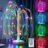 Árbol De Bonsái Weeping Willow LED Con Luces De Hadas Cambio De Color Para Decoración De Navidad Y Fiesta En Mesa Incluye Pilas - details 0