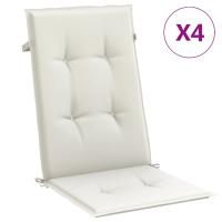 vidaXL Cojines para silla respaldo alto 4 uds tela Color Antracita melange,  Gris claro melange,  Gris oscuro melange y mas Cojín Decorativo de Asiento Cojines de muebles de salon - details 9