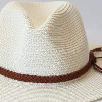 Sombrero De Paja Panamá Ancho Para Hombres Y Mujeres Protección Solar Verano Playa Sombrero De Paja UPF Con Protección UV - details 22