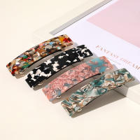 Pins De Pelo De Moda Clips Leopardo Y Marmol Texturizado Geométrico Para Mujer Accesorios De Cabello Barretas Decorativas - details 0