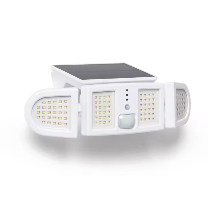 Ledkia Foco Proyector LED Solar 5W IP65 con Sensor de Movimiento PIR y Crepuscular 6000K - 6500K Sí Blanco Blanco Frío - 1