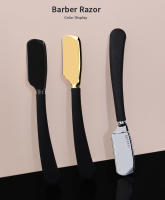 Soporte De Afeitado Manual Con Mango De Silicona Herramienta Profesional De Peluquero Para Barba Y Cabello Sin Cuchilla - details 0