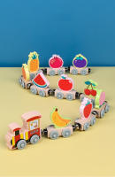 Juguetes De Tren Magnético De Madera Pequeños Para Niños Puzzle De Construcción Magnética Bloques Para Bebés Temática De Transporte Y Animales - details 5