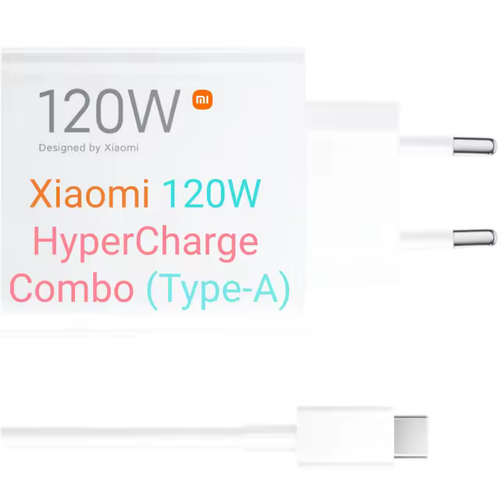 Xiaomi 120W HyperCharge Combo (Type-A) - Carga Rápida 120W, USB-A, Compatible PD, 10 Protecciones, Compacto para Viaje - 1