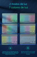 Teclado Inalámbrico Bluetooth Para Tablet Android iOS Windows Con Iluminación RGB Teclado Y Ratón Compatible Con iPad Y Teléfono - details 1